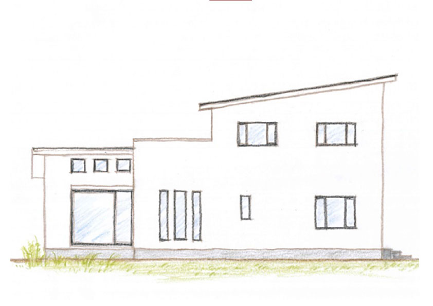 スキップフロアーがあるスタイリッシュな家 N様邸